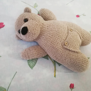 Knitting pattern Cute bear for newborn in vintage style, DIY soft toy