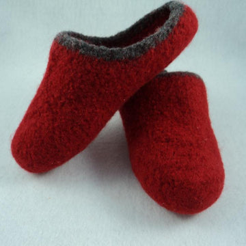 Women's Scuff Slippers Felted Knit Pattern