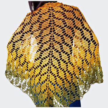 Crochet Pattern Triangle Shawl BioTronik #2 | Geometric Crochet Shawl | Lightweight Wrap PDF
