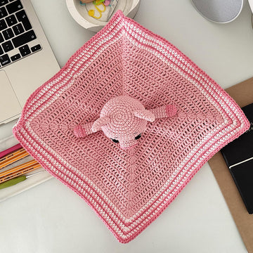 Pig Baby Lovey Blanket & Rattle Crochet Pattern PDF – Cute Stuffed Toy Tutorial