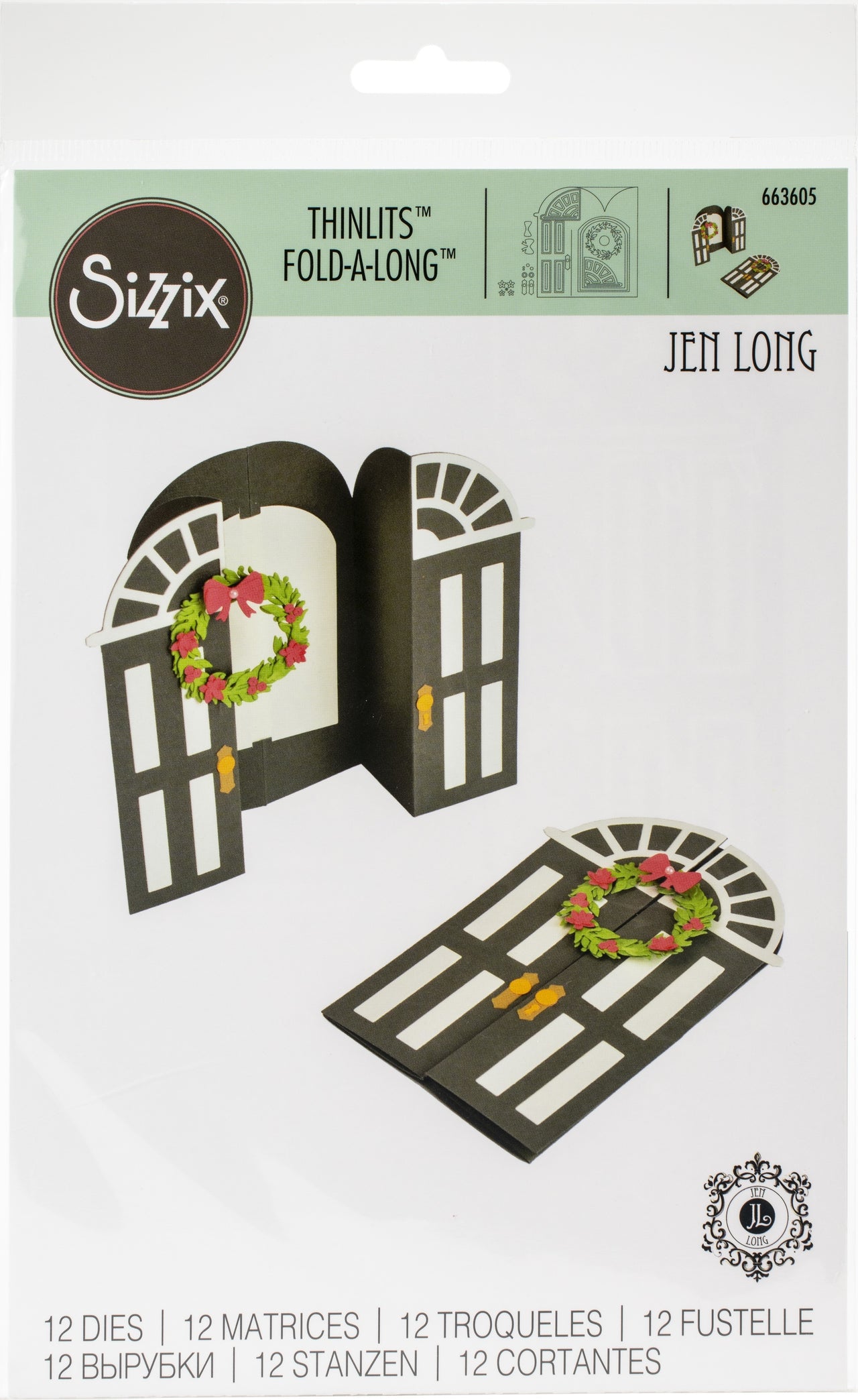 Sizzix Thinlits Dies By Jen Long - Fold-A-Long Card, Door