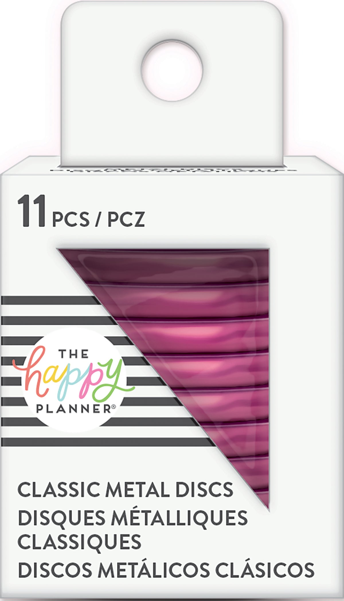 Happy Planner Medium Metal Expander Discs 11/Pkg - Hot Pink