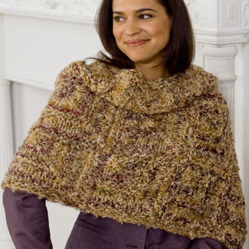 Mitered Knit Wrap in Red Heart Light & Lofty - WR1723