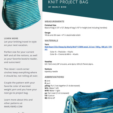 Vacation Knit Project Bag