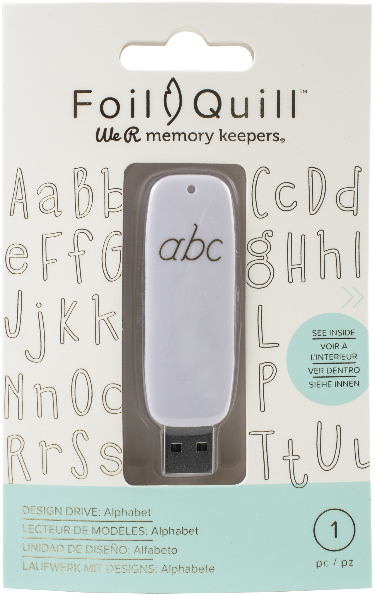 We R Memory Keepers Foil Quill USB Artwork Drive - Alphabet