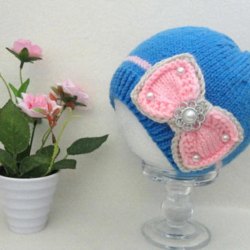 Knitted Baby Cap Pattern for Babies Infant Girl
