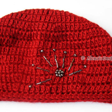 Embroidered Beaded Beret