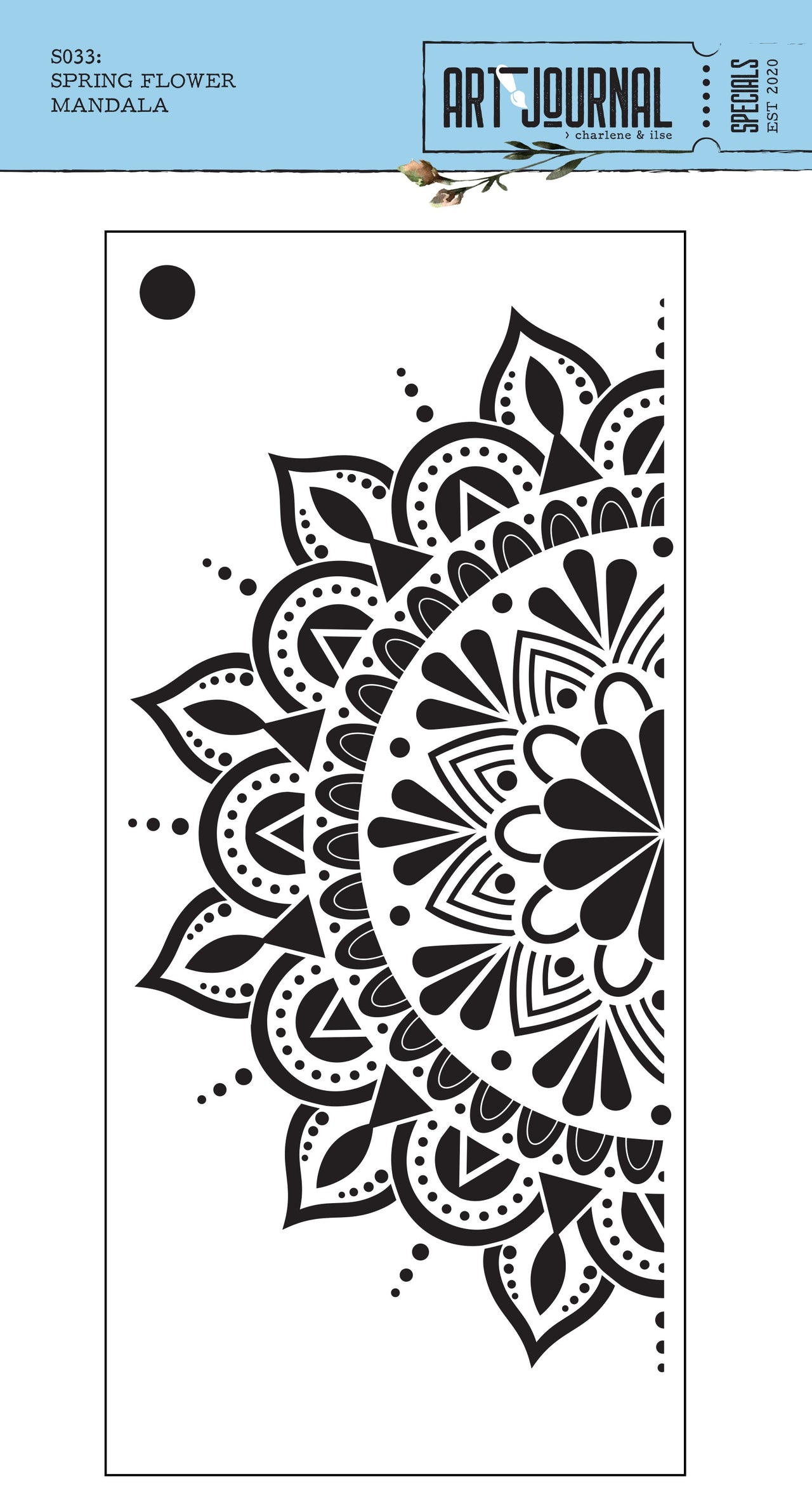 Elizabeth Craft Designs Elizabeth Craft Stencil 4.3"X8.7" - Spring Flower Mandala-Art Journal
