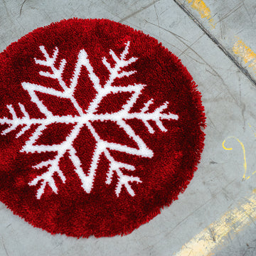 Vervaco Snowflake Rug Latch Hook Kit - 55cm