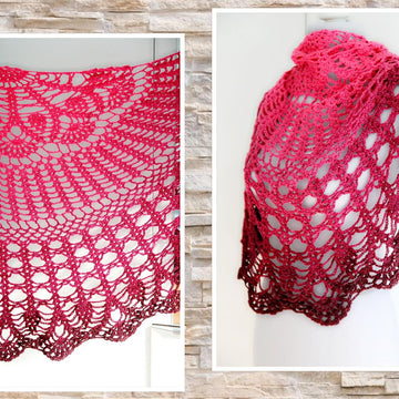 Triangular shawl "dreamcatcher"