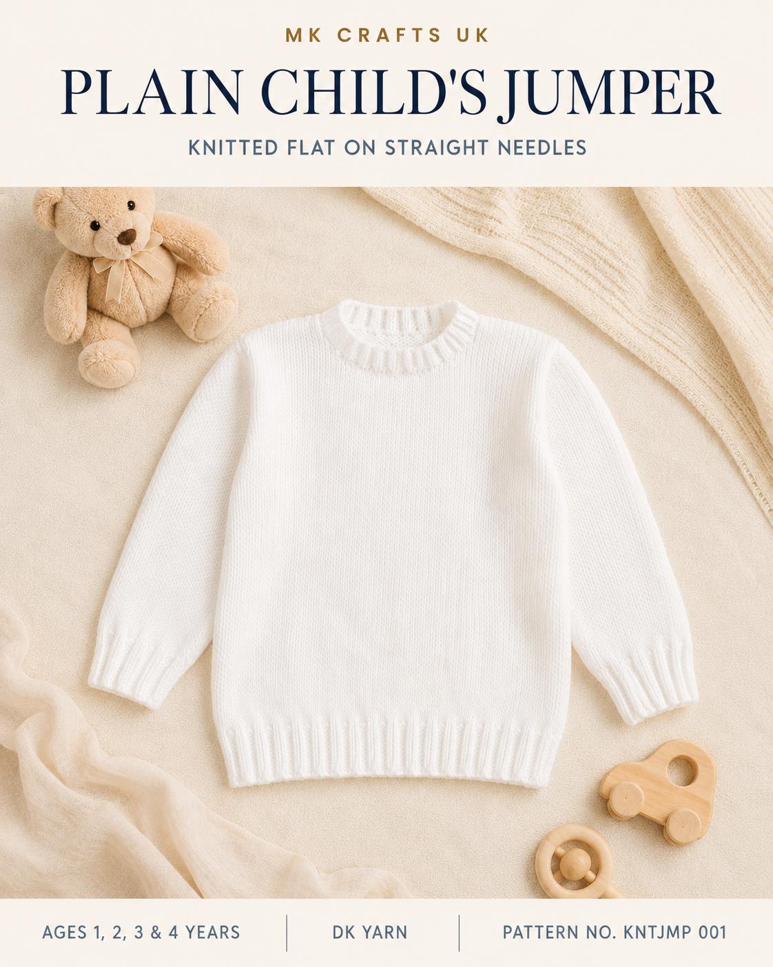 Child’s Jumper Knitting Pattern Ages 1–4