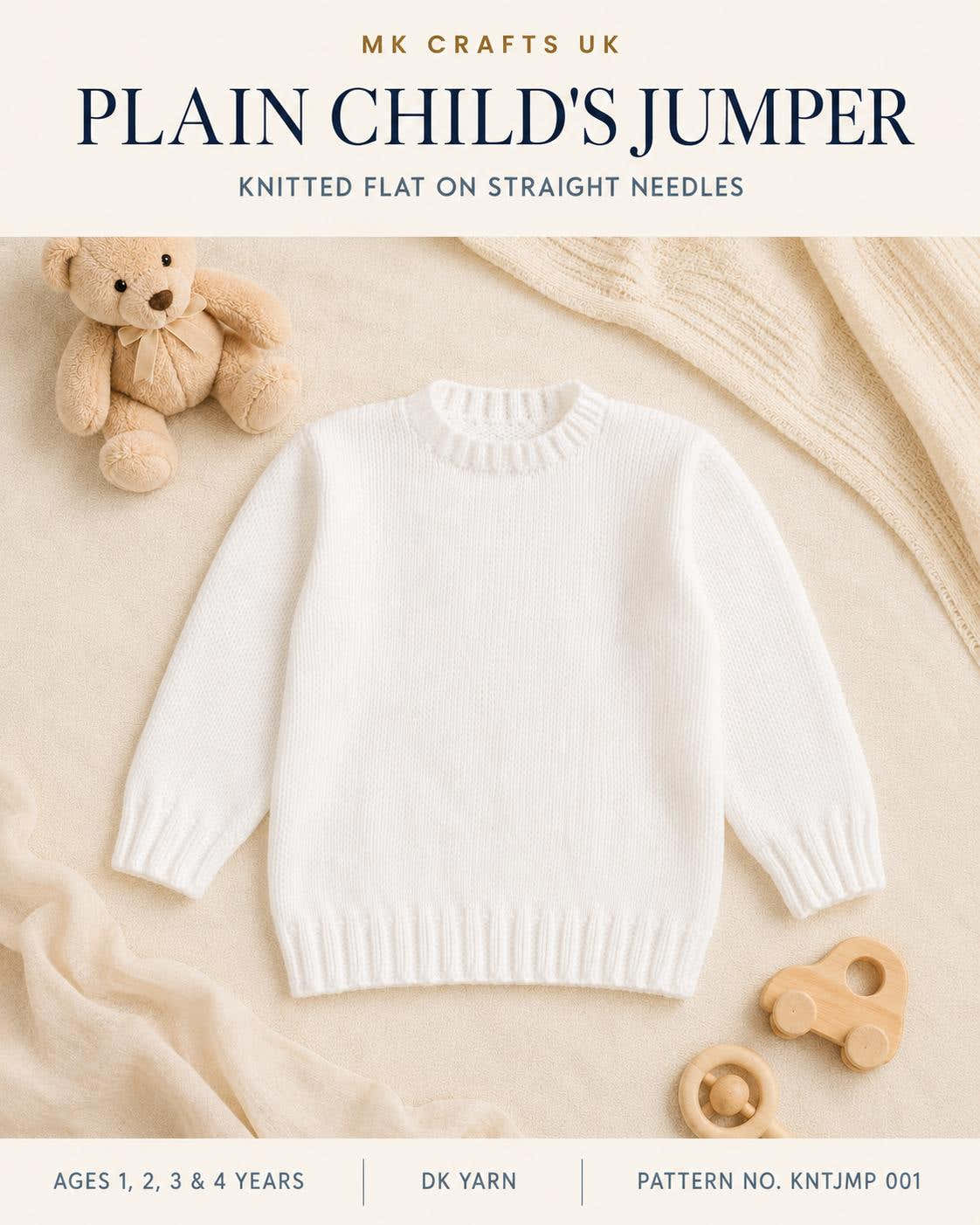 Child’s Jumper Knitting Pattern Ages 1–4