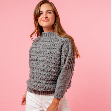 Cinnamon Swirl Sweater - Free Jumper Crochet Pattern for Women in Paintbox Yarns Wool Blend Worsted - Downloadable PDF