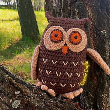 Forest Owl - Toy or Doorstop Crochet Pattern