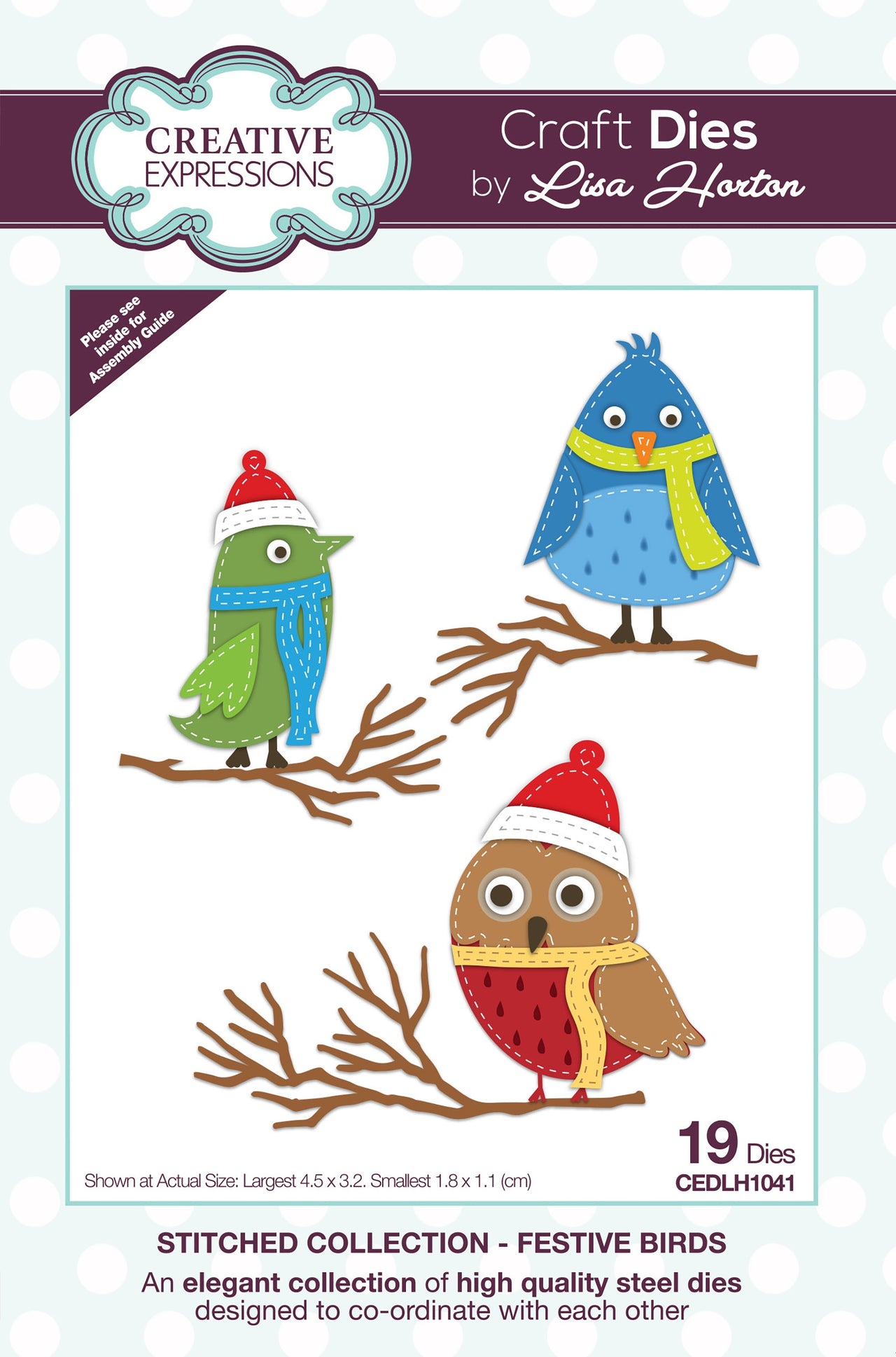Creative Expressions Stitched Craft Dies By Lisa Horton - Festive Birds
