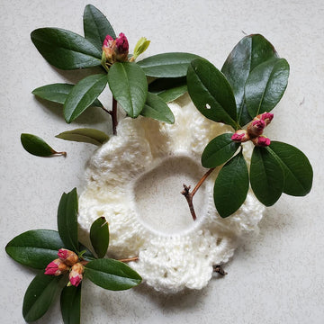 Softly Scalloped Shells Scrunchie