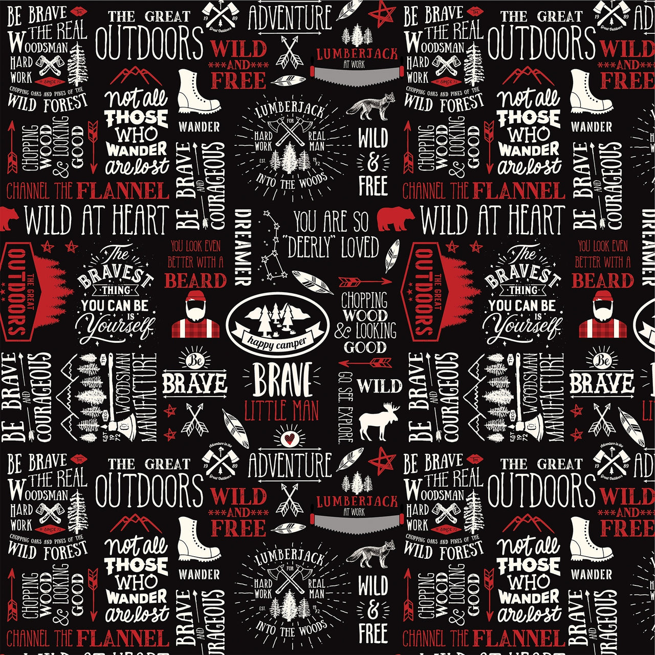 Echo Park Paper Little Lumberjack Double-Sided Cardstock 12"X12" 25/Pkg - Wild & Free