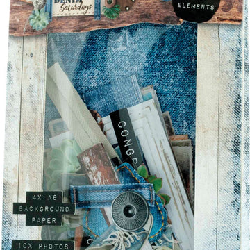 Studio Light Paper Elements Set - #645 Denim Saturdays
