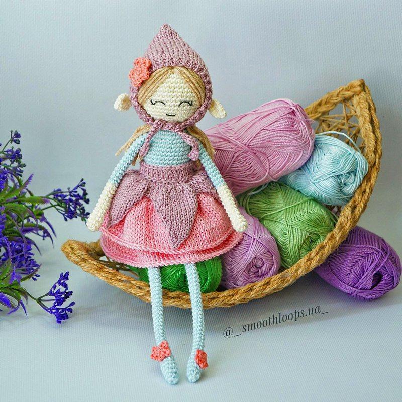 Crochet flower elf