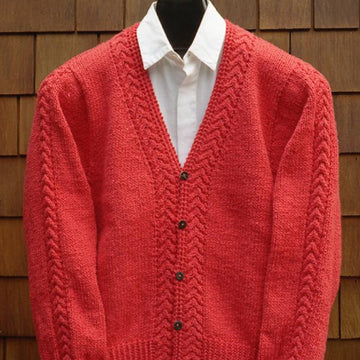 MS 146 Cabled V Neck Jacket