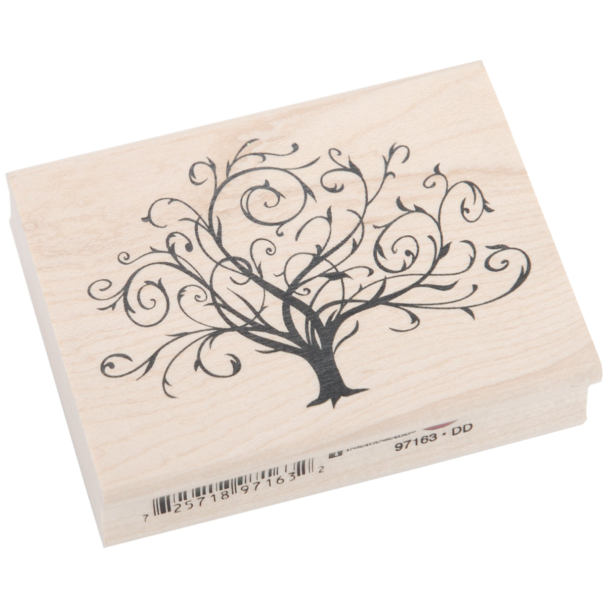 Inkadinkado Mounted Rubber Stamp 2.25"X3" - Flourished Fall Tree