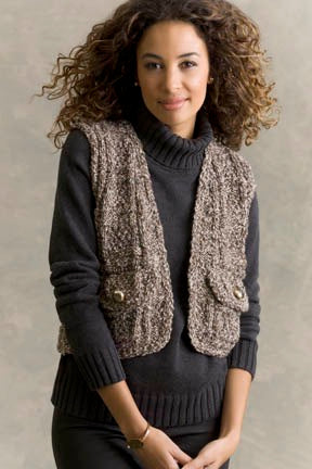 Thoreau Vest - Waistcoat Knitting Pattern for Women in Tahki Yarns Donegal Tweed
