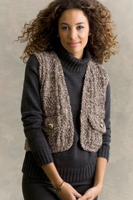 Thoreau Vest - Waistcoat Knitting Pattern for Women in Tahki Yarns Donegal Tweed