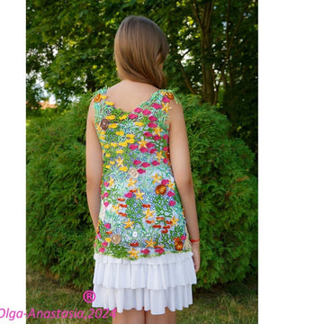 Crochet lace tunic for girls for the sea
