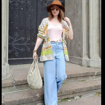 Model of a female cardigan for summer