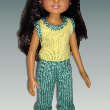 Capri Pants and Sleeveless Shirt for BFC Ink. dolls, 18 inch slim doll