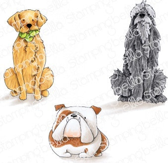 Stamping Bella Cling Stamps - Golden, Wolfhound & Bulldog