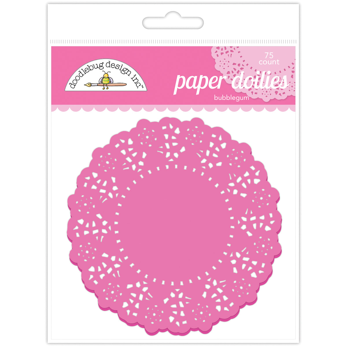 Doodlebug Doilies 4.5" 75/Pkg - Bubblegum