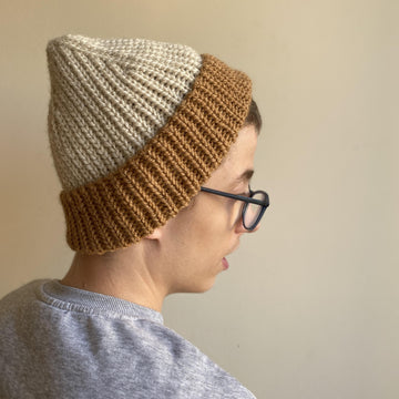 Fisherman's rib knit look crochet beanie