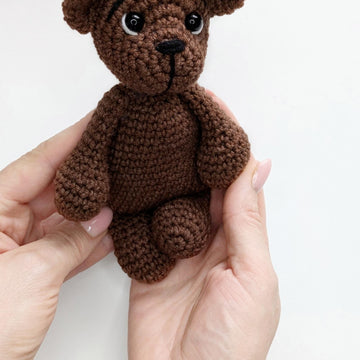Crochet bear snuggler pattern, easy crochet baby lovey blanket pattern