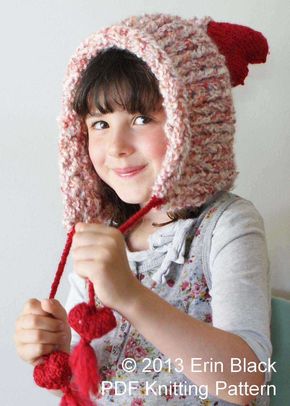 Chunky Heart Pixie Hat