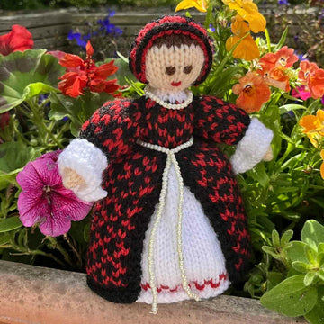 Katherine of Aragon Tudor Doll Knitting Pattern - Toy Knitting Pattern