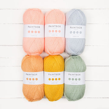 Betty's Blanket by Gabrielle Vézina - Paintbox Yarns Simply DK 6 Ball Colour Pack