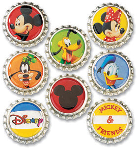 EK Success Disney Bottle Caps 8/Pkg - Mickey