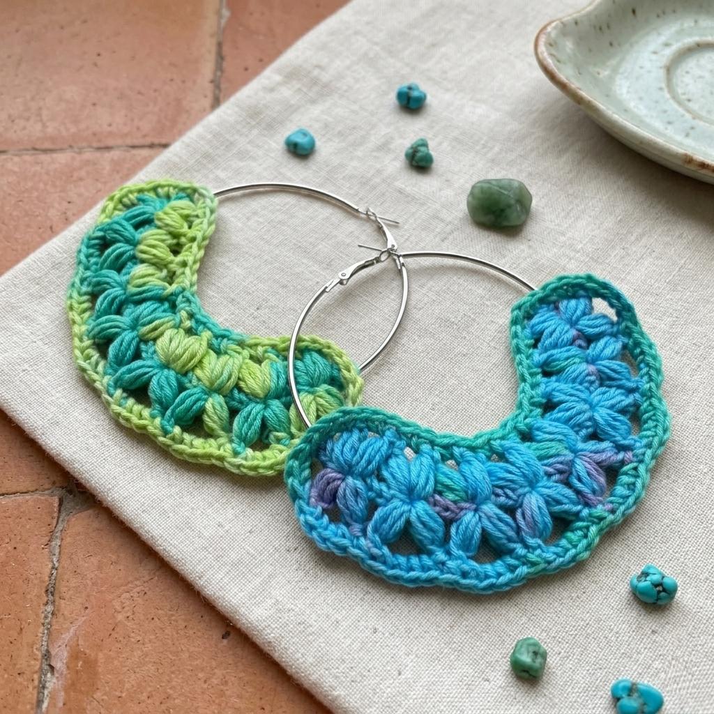 Daisy Hoop Earrings