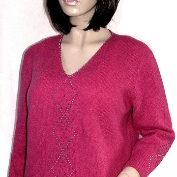 Monte Carlo - beaded argyle sweater