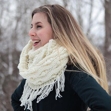 Irish Bobble Infinity Scarf