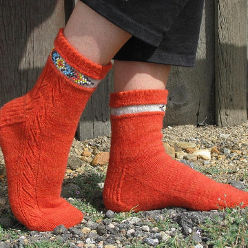 Indian Feather Socks (side design)