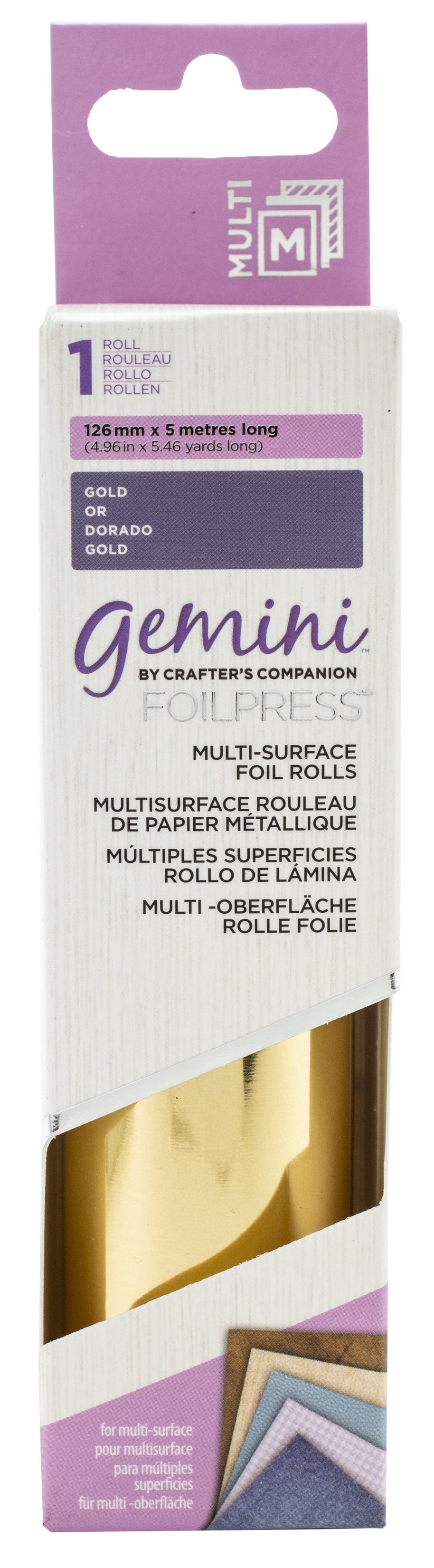 Crafter's Companion Gemini FoilPress Multi Surface Foil Roll - Gold