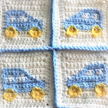 Crochet Baby Blanket Car Afghan Square