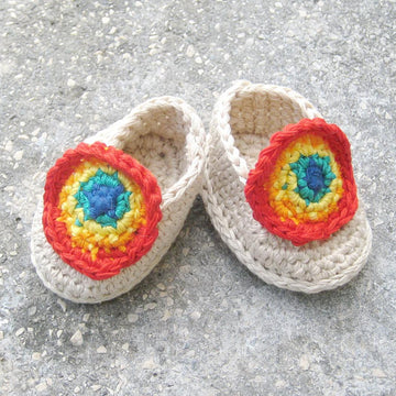 Baby slippers rainbow