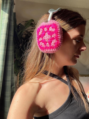 Classic Granny Square Crochet Headphone Covers (Apple AirPods Max)
