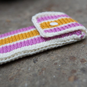 Tunisian Striped Gadget Cosies