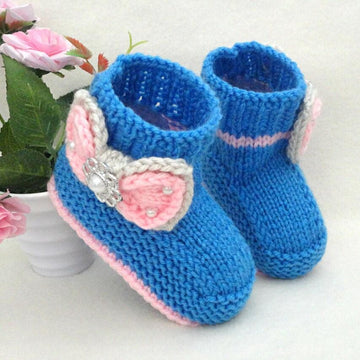 Knitting PATTERN Baby Shoes Baby Booties with Bows