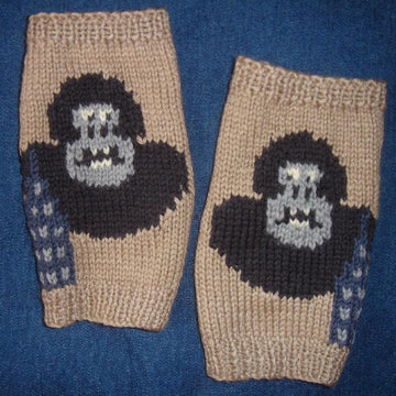 King Kong gorilla/monkey/ape fingerless mitts/gloves/wristlets
