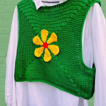 Retro Flower Crochet Tank